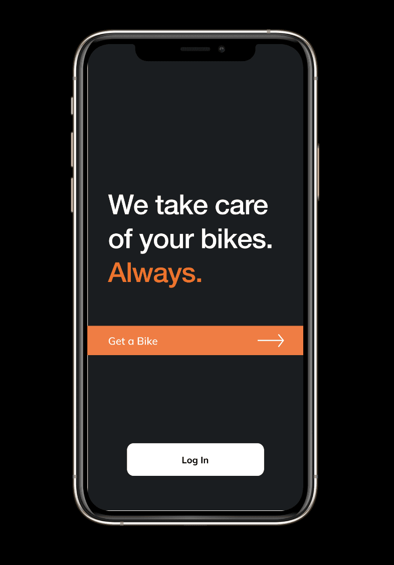 Two people with e-bikes using a mobile app